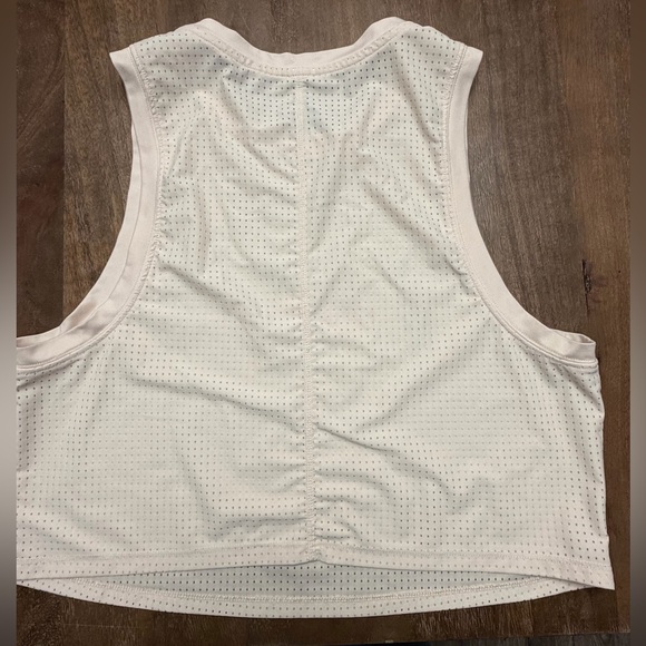 Fabletics White Mesh Muscle Tee - Picture 2 of 3